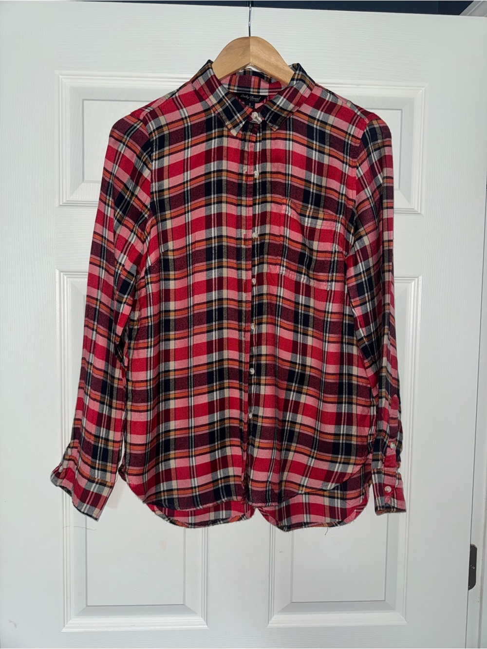 Lucky Brand Red Plaid Button-Down Shirt